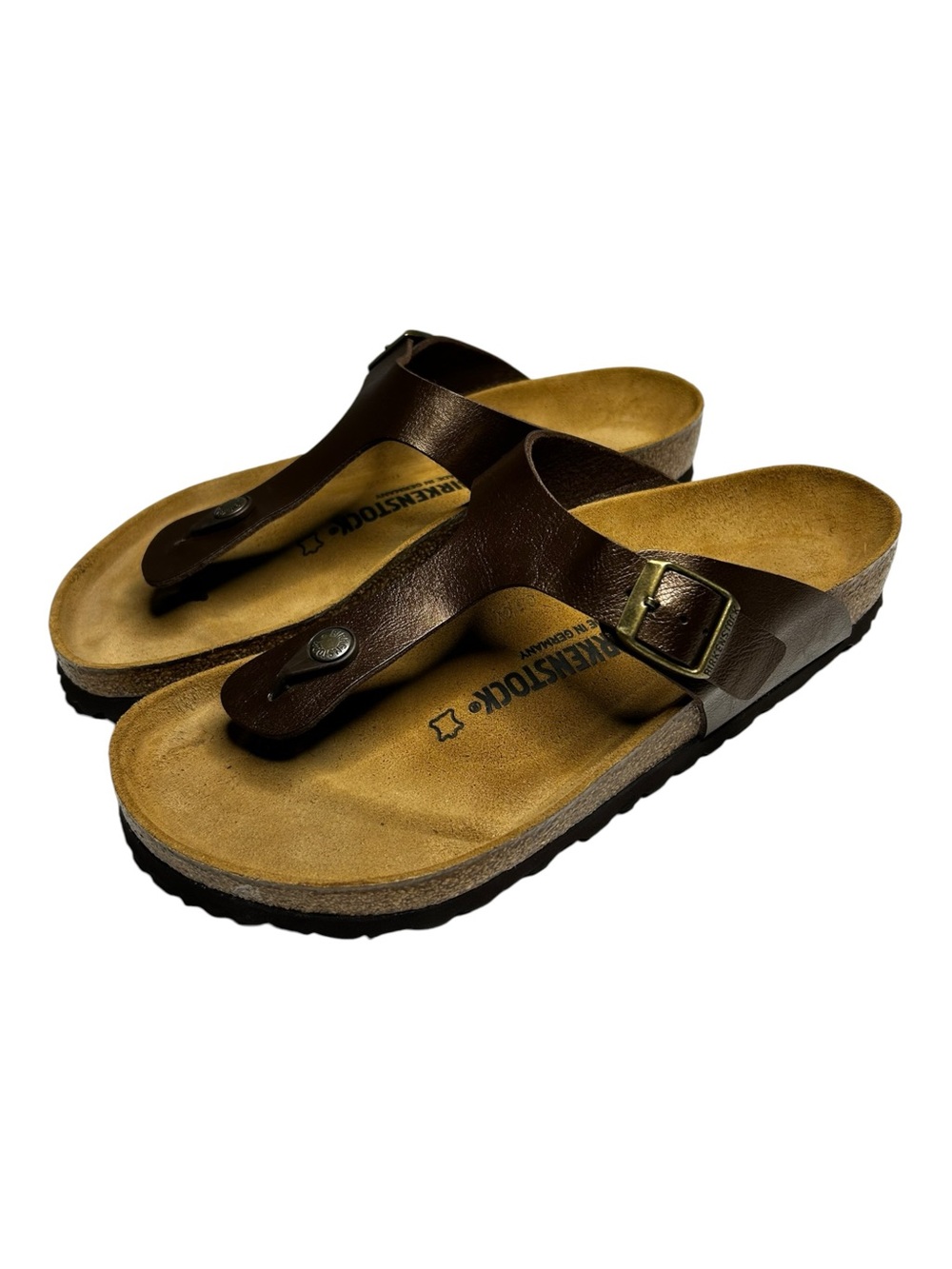 Birkenstock Gizeh Graceful Toffee Metallic Sandals EU 41 Regular Wide - Picture 3 of 12